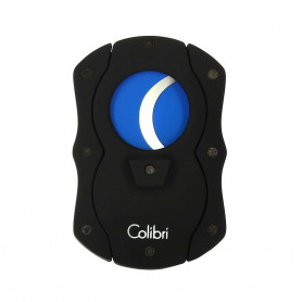 2-blade metal cigar cutter Colibri Black and Blue