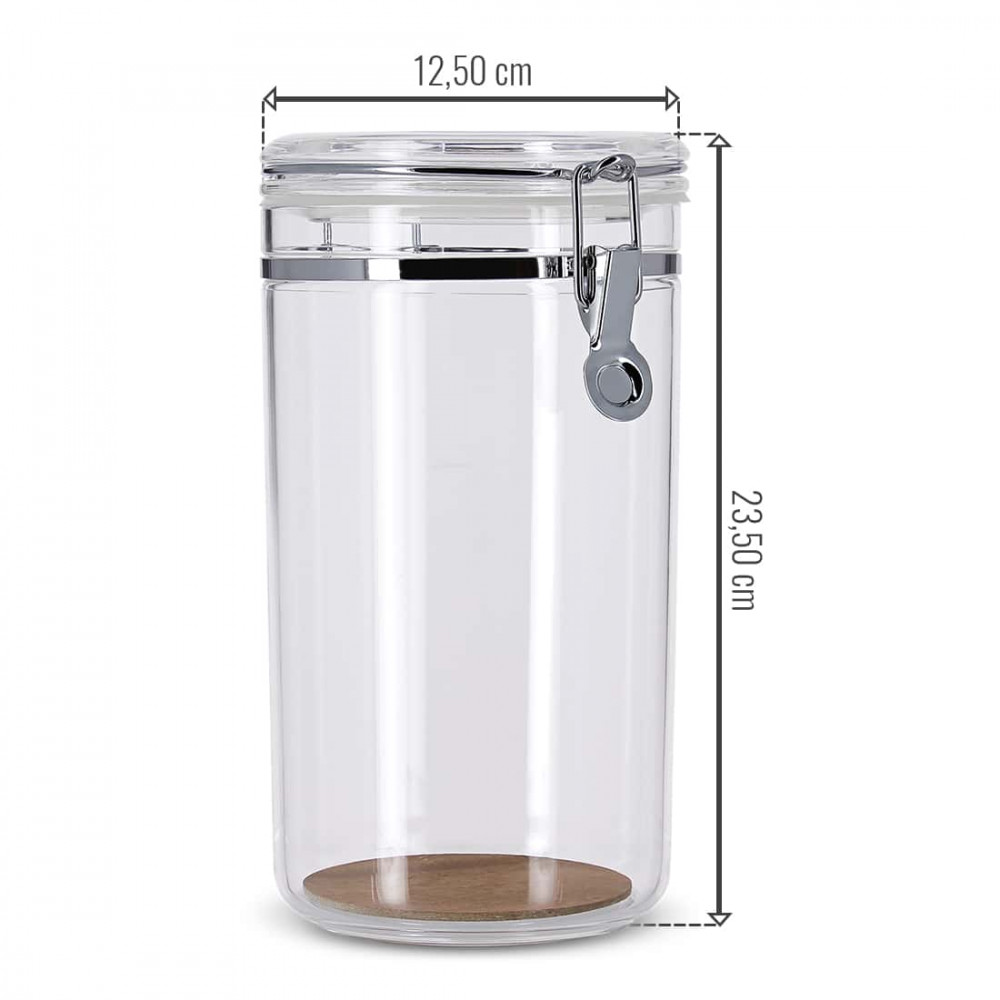 L'acrylique Humidor Jar avec hygromètre et humidificateur cigare