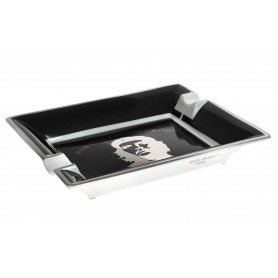 Luxus Oval Golden & Silber Zigarre Aschenbecher Leder Metall Aschenbecher  Rauchen Büro Tisch Zubehör