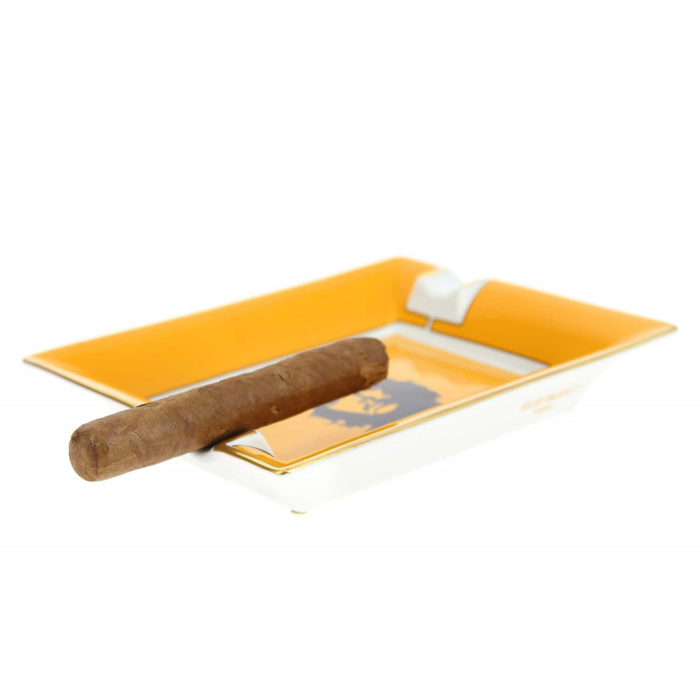 Elie Bleu Zigarren-Aschenbecher Porzellan Ché Rot