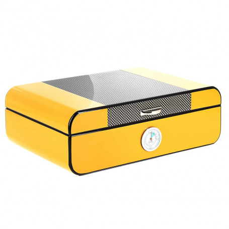 Armadietto per sigari Carolina laccato giallo