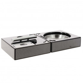 Carbon cigar travel ashtray