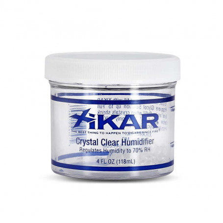 Humidificador de gel redondo de cristal Xikar 118 ml Transparente