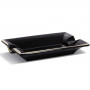 Cigar ashtray Black and gold ceramic