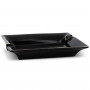 Ashtray 2 Cigars Black Porcelain