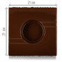 Cigar ashtray Ceramic Square Double Brown