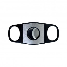 Cigar cutter 2 blades Black & Chrome