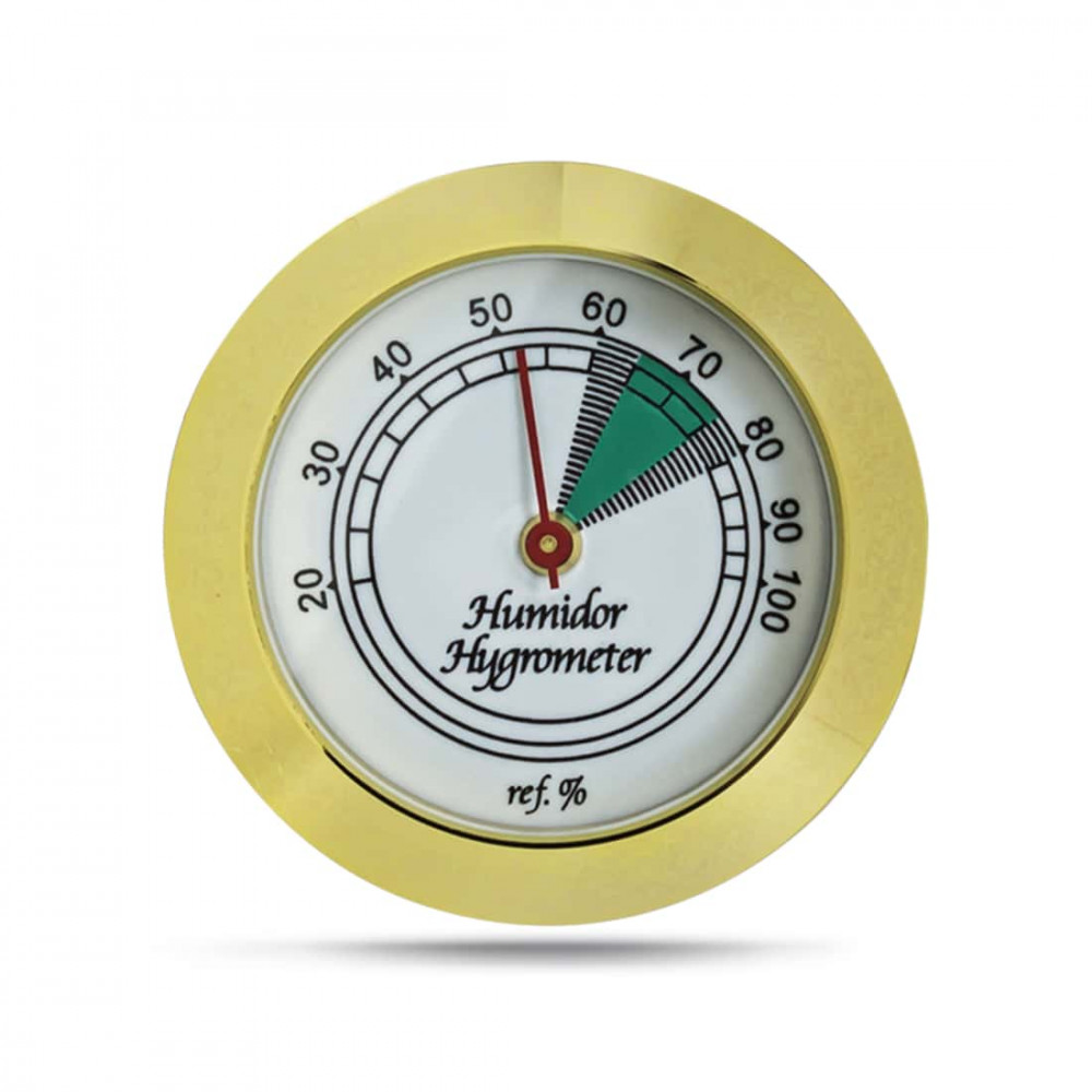 Golden Hygrometer for Humidor Facade