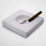 White Ceramic Ashtray L'Amateur de Cigare