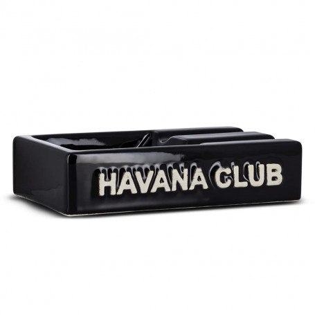 El Segundo Rectangular Cigar Ashtray Havana Club Black
