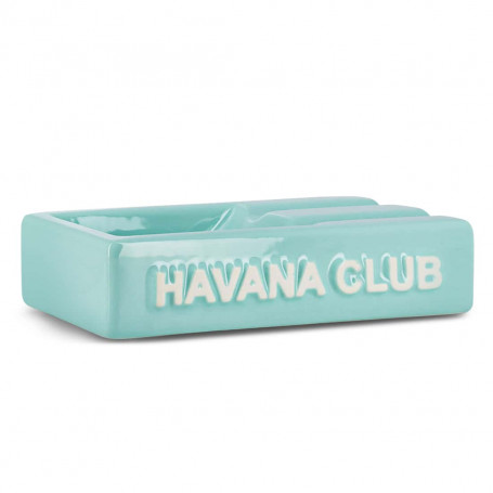 Cinzeiro El Segundo Rectangular Havana Club Azul