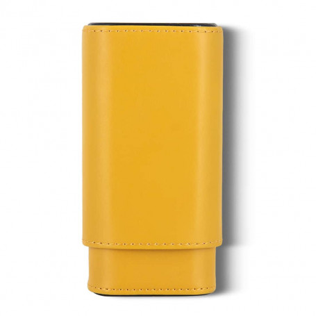 3 Cigar Case rigido giallo