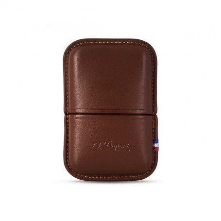 ST Dupont Brown Leather Ligne 2 Lighter Case