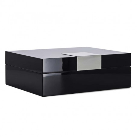 Black Lacquered Steel Humidor