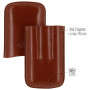 Amaro Brown 3-cigar case