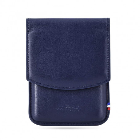 Estuche de cuero para puros azul ST Dupont