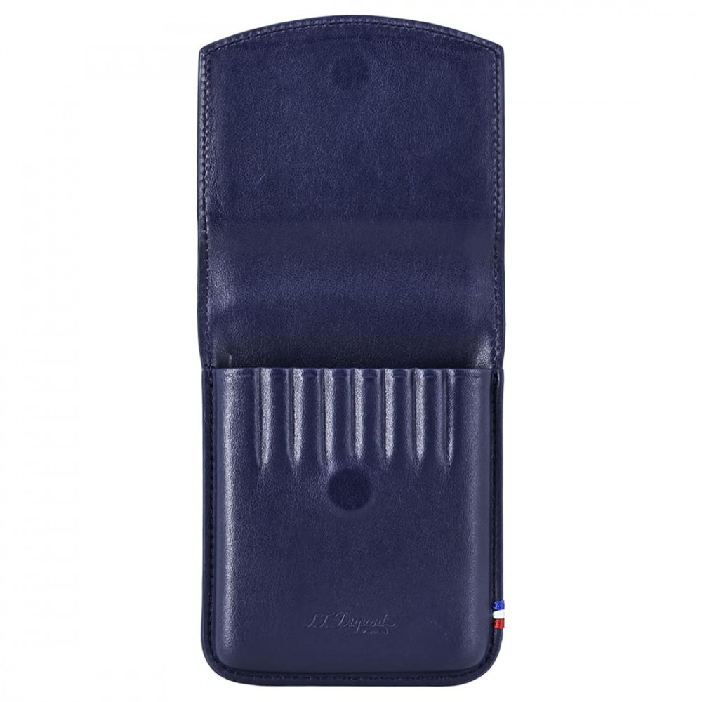 Leather Cigarillo Case Blue ST Dupont
