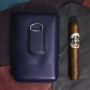 Estuche Piel 5 Puros Azul ST Dupont