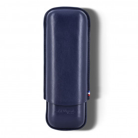 Custodia in pelle per 2 sigari ST Dupont blu