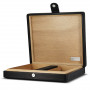 Travel Cigar Case Black Leather Zino