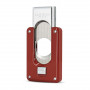 Red lacquered double-blade cigar cutter Elie Bleu