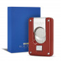 Red lacquered double-blade cigar cutter Elie Bleu