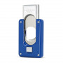 Blue Lacquered Double Blade Cigar Cutter Elie Bleu