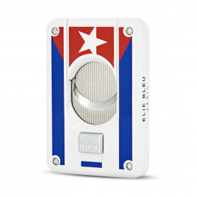 Cuban Flag Double Blade Cigar Cutter Elie Bleu