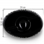 Cigar ashtray Ceramic Double Black