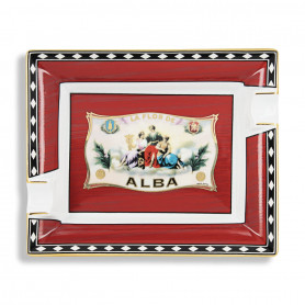 Cenicero Flor de Alba Porcelana Roja Elie Bleu