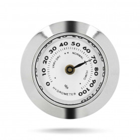 Verchromter Mini-Zeigerhygrometer