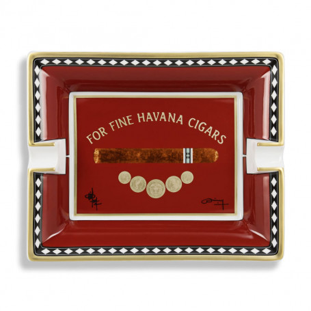 Cendrier Cigare Médaille Rouge Elie Bleu