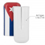 Case Elie Bleu Cuban flag 2 cigars