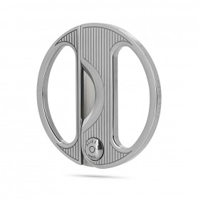 Cigar Cutter 360° Silver Stripe Elie Bleu