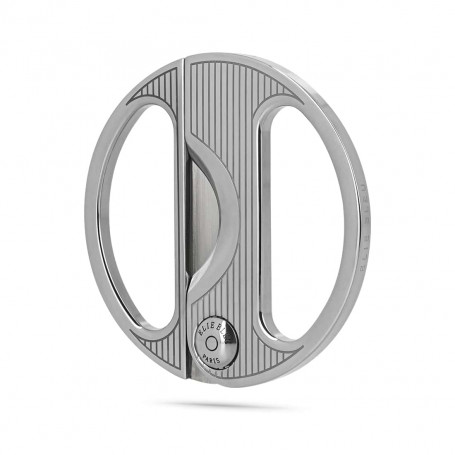 Cigar Cutter 360° Silver Stripe Elie Bleu