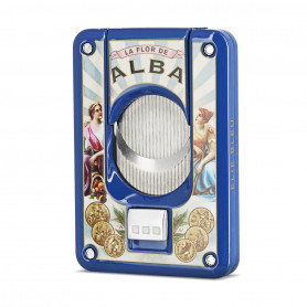 Alba Blue Double Blade Cigar Cutter Elie Bleu