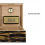 Humidor 75 Zigarren Ebenholz Royal Blau Elie Bleu