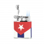 Leather table lighter Cuban flag Peter Charles Paris