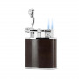 Briquet de table Cuir Marron Peter Charles Paris