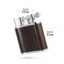 Briquet de table Cuir Marron Peter Charles Paris