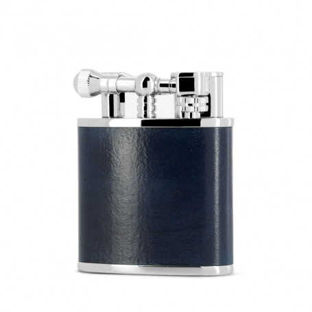 Leather table lighter Blue Peter Charles Paris