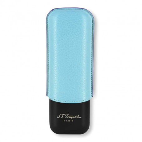 Etui Cigares Turquoise Noir 2 cigares ST Dupont
