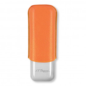 Etui Cigares Orange Chromé 2 cigares ST Dupont