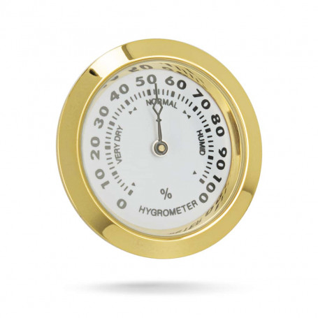 Hygrometer mit Zeiger Vergoldet Kleines Modell