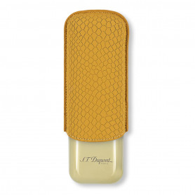 Estuche para puros S.T. Dupont 2 puros, diseño Honey Flake con acabado dorado