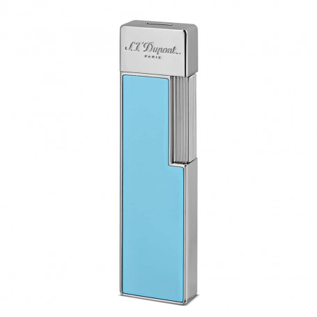 Lighter S.T. Dupont Twiggy, Sky Blue and Chrome finish