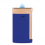 Briquet S.T. Dupont Slim 7, Design Bleu Éclatant et Finition Or Rose