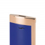 Accendino S.T. Dupont Slim 7, design blu brillante e finiture in oro rosa