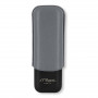 Cigar case S.T. Dupont Duo, Graphite Leather and Matte Black Metallic Finish