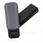 Cigar case S.T. Dupont Duo, Graphite Leather and Matte Black Metallic Finish